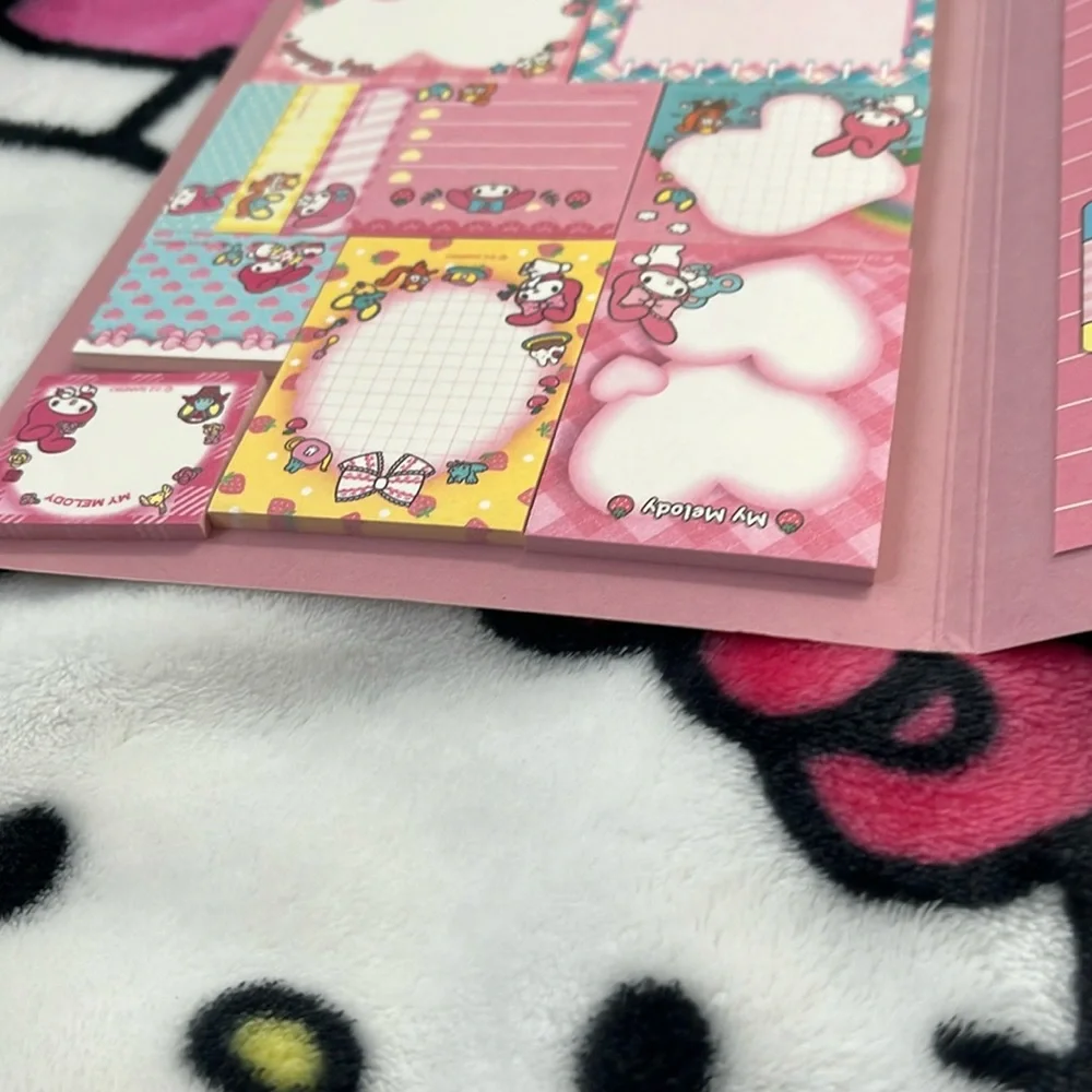 My Melody Memo Book-Style Set of Sticky Notes and Stationary Pages